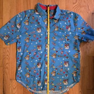 Staghorn USA Fourth Of July Short Sleeve Button-Up Shirt